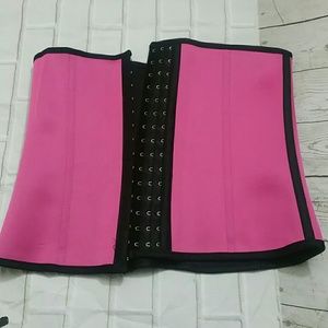 Pink Waist Trainer Belt 4 Workout Large Premium